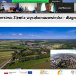 Slajd z informacją Partnerstwo Ziemia Wysokomazowiecka Diagnoza wraz ze zdjęciem terenu partnerstwa