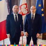 Rafał Hryniewiecki, szef wydziału ekonomicznego Ambasady RP w Paryżu oraz Artur Kosicki, Marszałek Województwa Podlaskiego